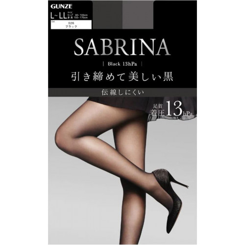 SABRINA 13hPa 壓力防鈎絲褲襪 (026 黑色) SB480L Size: L-LL(4547301822314)