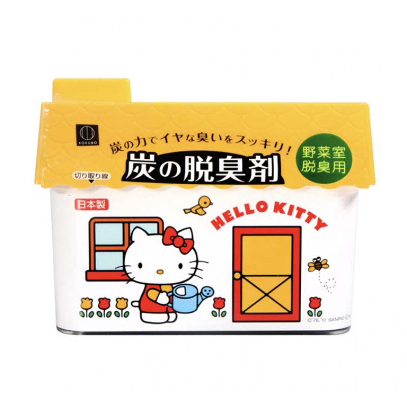 Kokubo小久保hello Kitty 冰箱蔬果室備長炭消臭劑 黃 此為平行進口產品