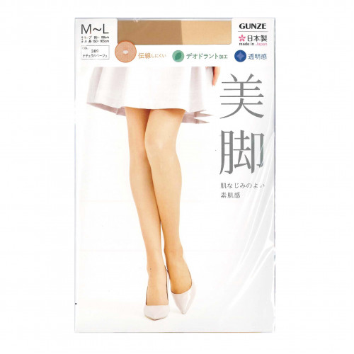 透明素肌感防鈎絲防靜電除臭加工絲襪 (膚色 389) Size: M-L (4548366399742)